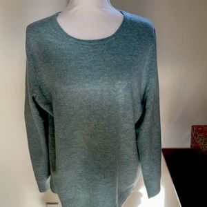 Charter Club cashmere sweater in mint Heather Green. New with Tags.